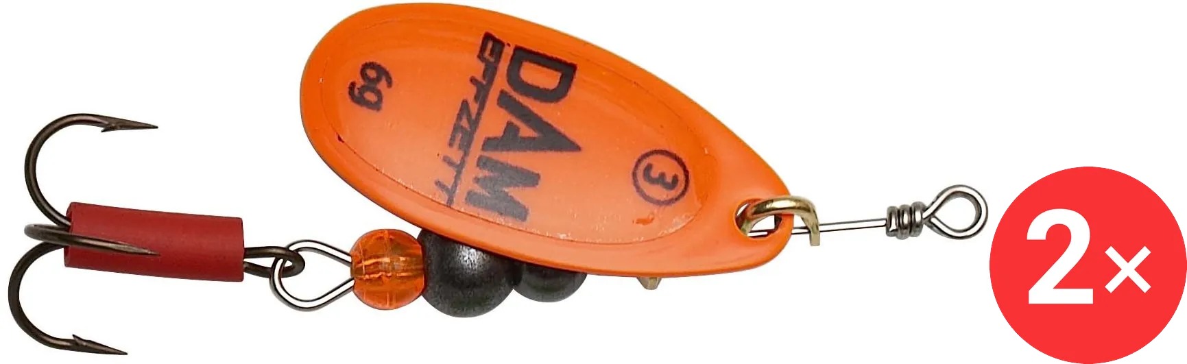Effzett Fluo Spinner, 2 × 10 g Velikost 4 Orange