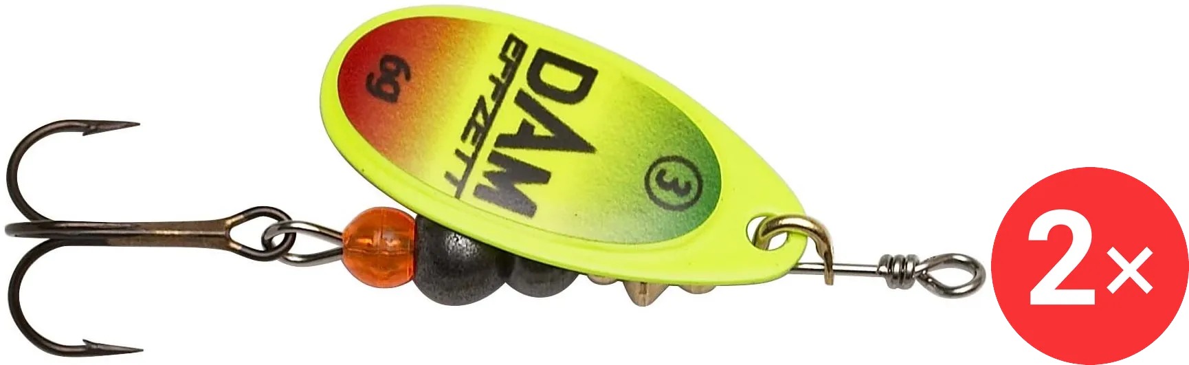 Effzett Fluo Spinner, 2 × 20 g Velikost 6 Trio