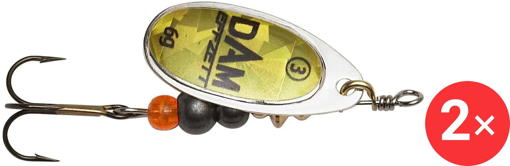 Effzett Fluo Spinner, 2 × 20 g Velikost 6 gold Prisma