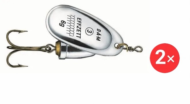 Effzett Executor Spinner, 2 × 3 g Velikost 1 Silver