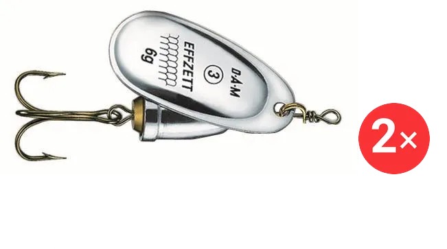 Effzett Executor Spinner, 2 × 4 g Velikost 2 Silver