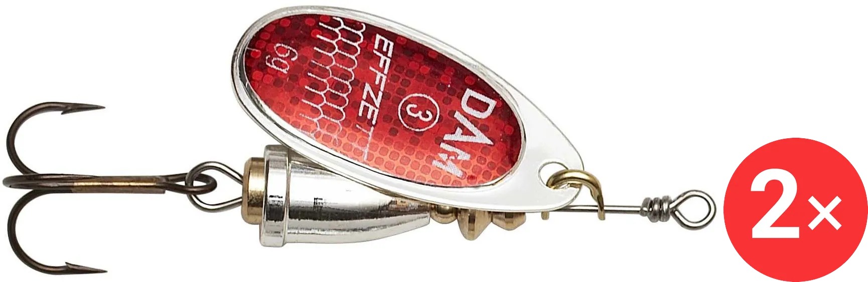 Effzett Executor Spinner, 2 × 6 g Velikost 3 Reflex Red