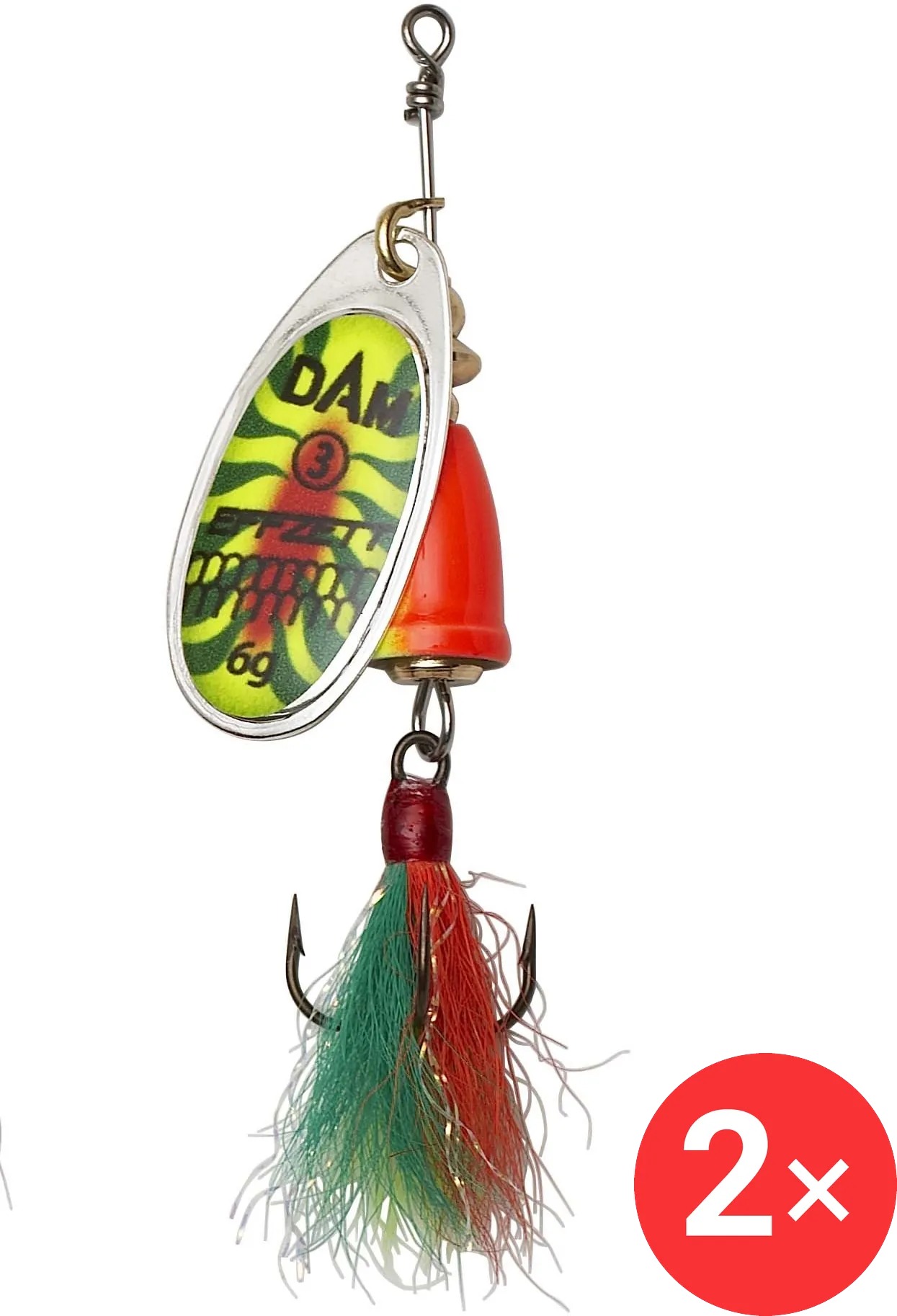 Effzett Standard Spinner, 2 × 10 g Velikost 4 Fire Shark