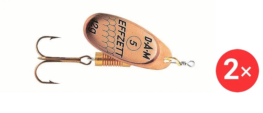 Effzett Standard Spinner, 2 × 12 g Velikost 5 Copper