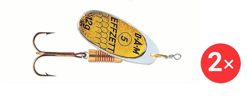 Effzett Standard Spinner, 2 × 12 g Velikost 5 Reflex Gold