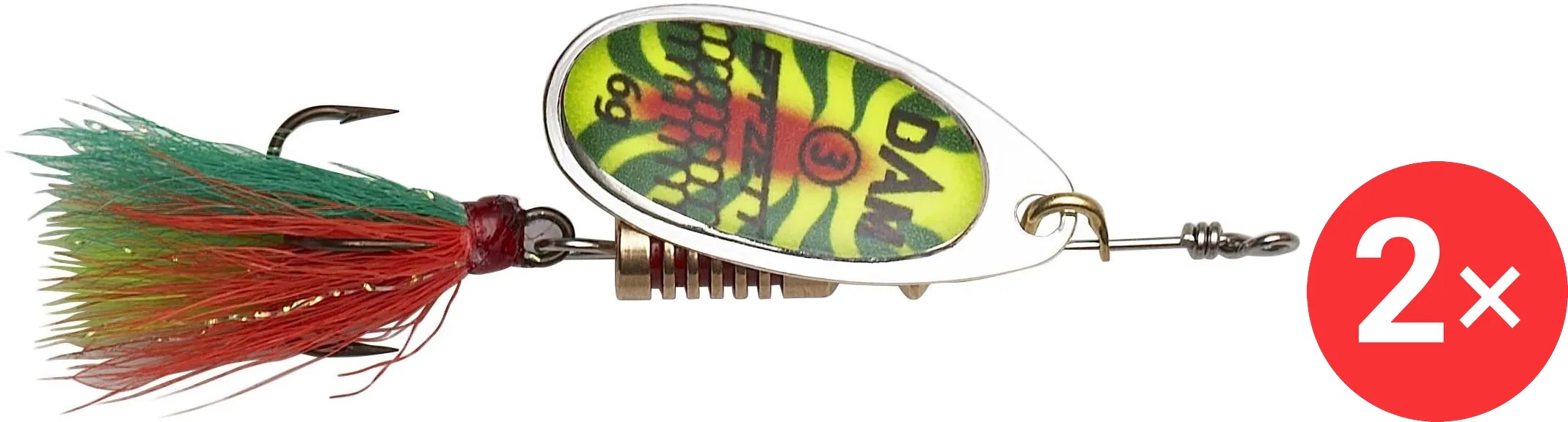 Effzett Standard Spinner Dressed, 2 × 3 g Velikost 1 Fireshark