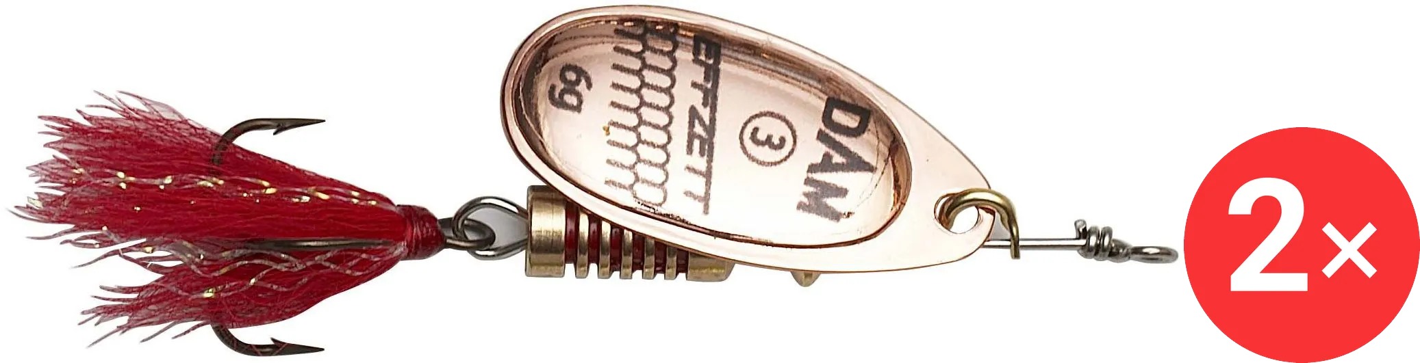 Effzett Standard Spinner Dressed, 2 × 4 g Velikost 2 Copper