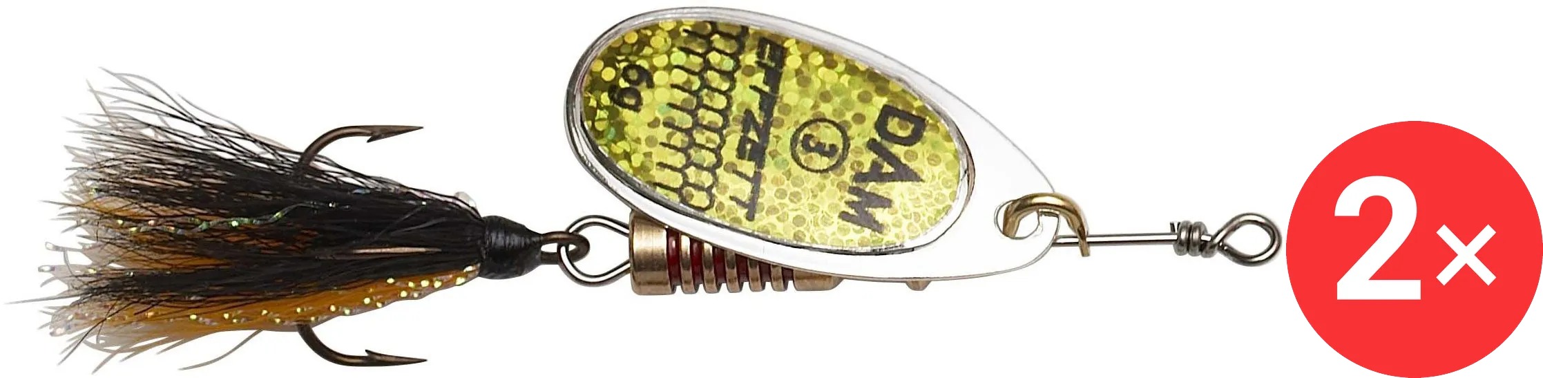 Effzett Standard Spinner Dressed, 2 × 4 g Velikost 2 Reflex Gold