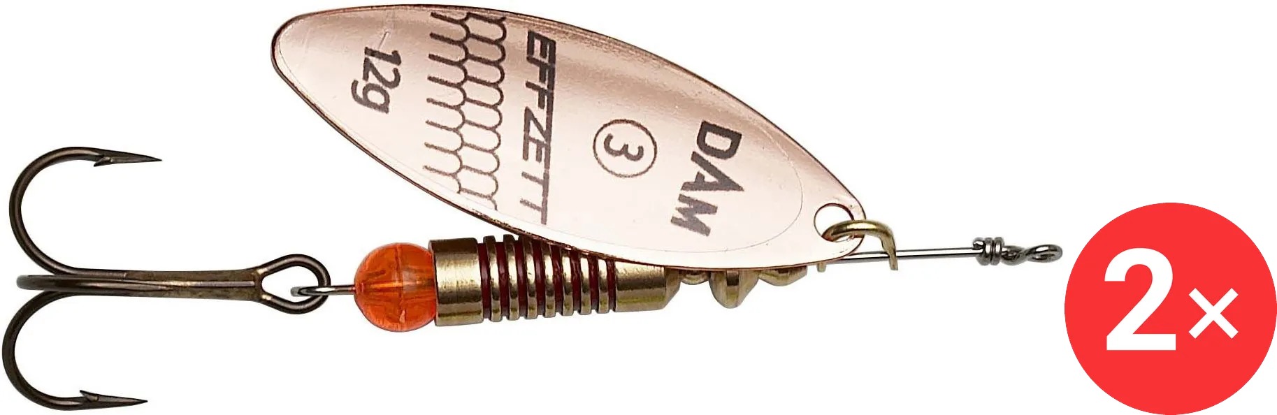 Effzett Predator Spinner, 2 × 7 g Velikost 2 Copper