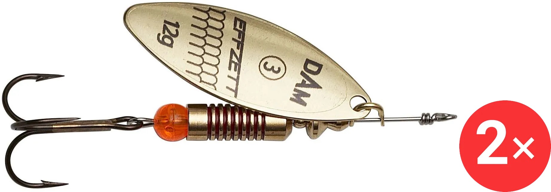 Effzett Predator Spinner, 2 × 12 g Velikost 3 Gold