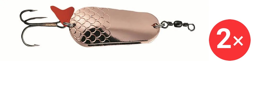 Effzett Twin Spoon 5,5 cm, 2 × 22 g Copper / Copper