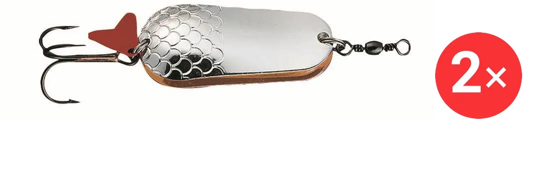 Effzett Twin Spoon 3,2 cm, 2 × 6 g Silver / Copper