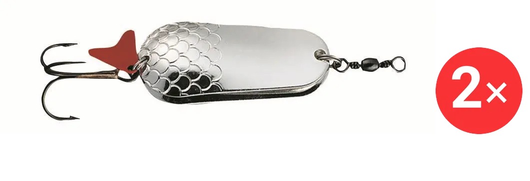 Effzett Twin Spoon 3,2 cm, 2 × 6 g Silver / Silver