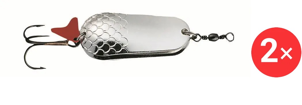 Effzett Twin Spoon 4,5 cm, 2 × 16 g Silver / Silver