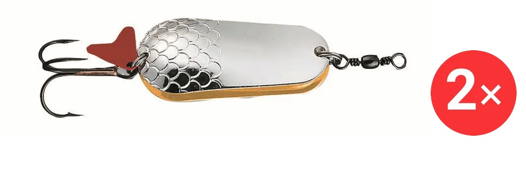 Effzett Twin Spoon 3,2 cm, 2 × 6 g Silver / Gold