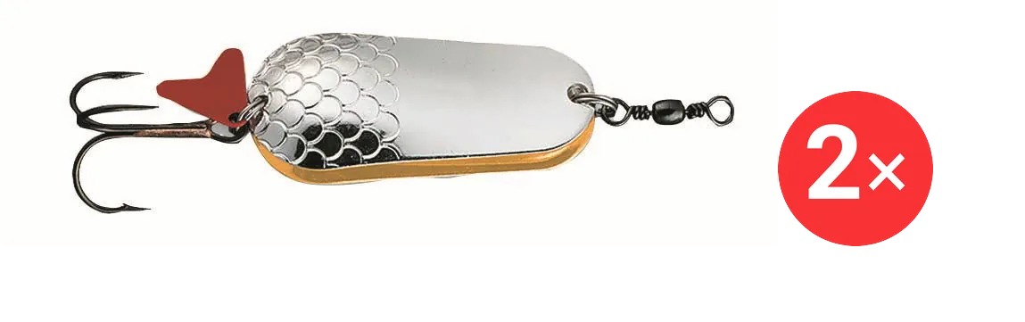 Effzett Twin Spoon 4,5 cm, 2 × 16 g Silver / Gold