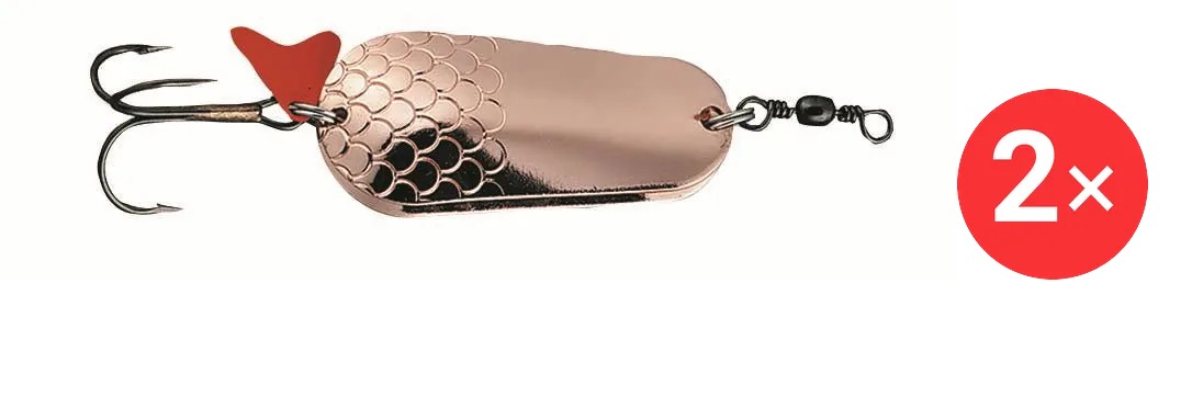 Effzett Twin Spoon 4,5 cm, 2 × 16 g Copper / Copper