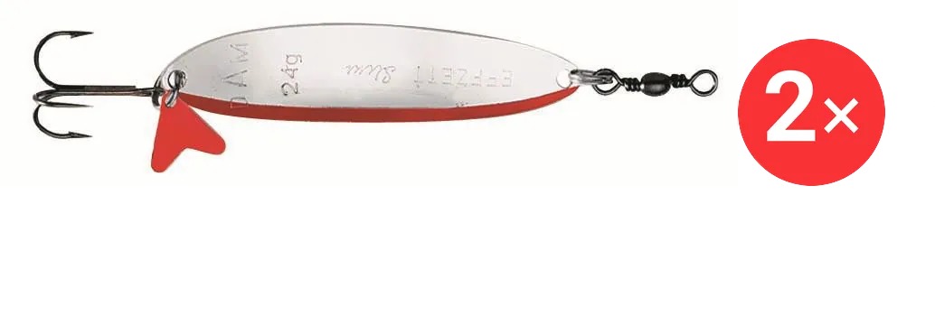 Effzett Slim Standard Spoon 5 cm, 2 × 8 g Silver