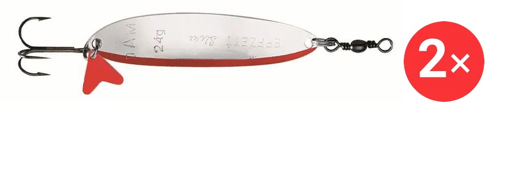 Effzett Slim Standard Spoon 6,5 cm, 2 × 16 g Silver