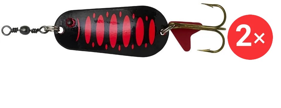 Effzett Standard Spoon 4,5 cm, 2 × 16 g Fluo Red / Black UV