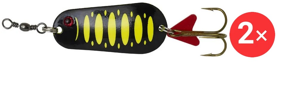 Effzett Standard Spoon 4,5 cm, 2 × 16 g Fluo Yellow / Black UV