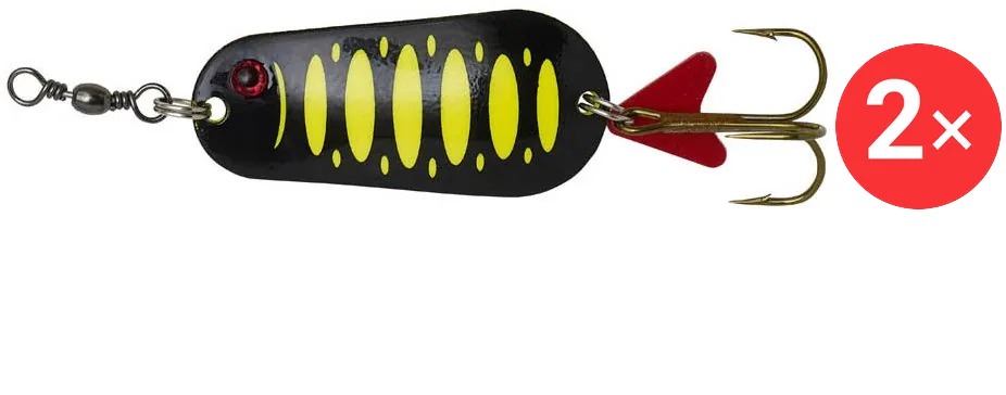 Effzett Standard Spoon 5,5 cm, 2 × 22 g Fluo Yellow / Black UV