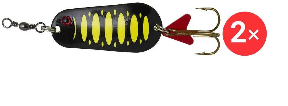 Effzett Standard Spoon 3,2 cm, 2 × 6 g Fluo Yellow / Black UV