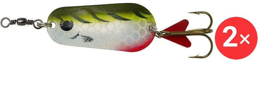 Effzett Standard Spoon 3,2 cm, 2 × 6 g Olive / Chartreuse Tiger UV