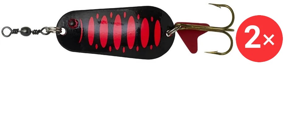 Effzett Standard Spoon 3,2 cm, 2 × 6 g Fluo Red / Black UV