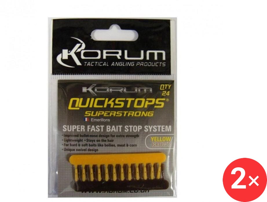 KORUM Zarážka Quickstops Yellow/Brown 2 × 24 ks