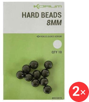 KORUM Korálky Hard Beads 8 mm, 2 × 10 ks