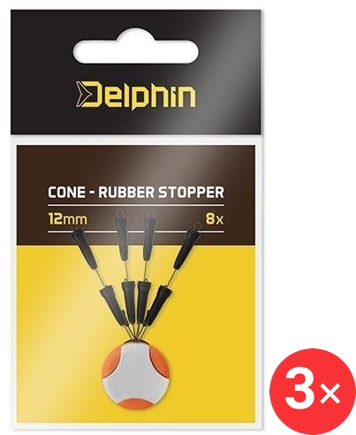 Delphin Stoper Cone Rubber Stopper 12 mm 3 × 8 ks