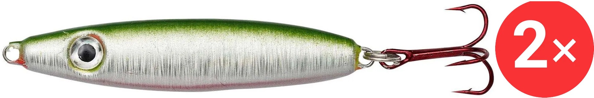 Kinetic Pilker Crazy Herring 2 × 28 g Olive/Crystal