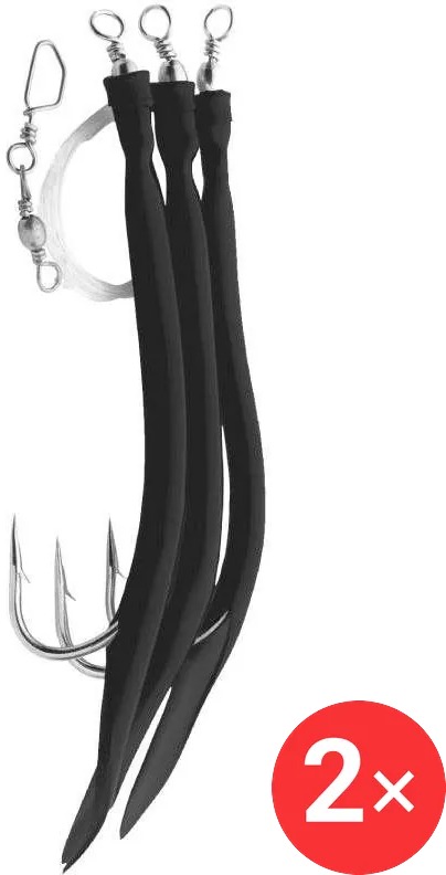 Aquantic Rubber Makk System 8/0 2 × 0,80 mm 130 cm Black