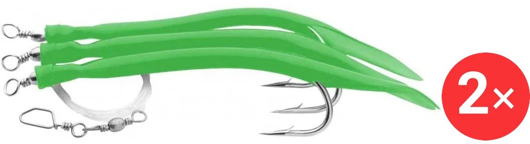 Aquantic Rubber Makk System 10/0 2 × 0,80 mm 130 cm Green