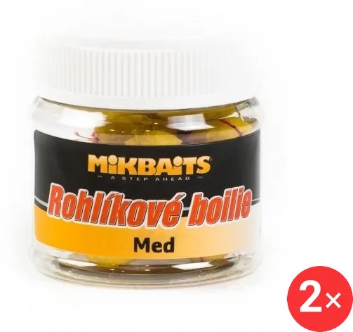 Mikbaits Rohlíkové boilie Med 2 × 50 ml