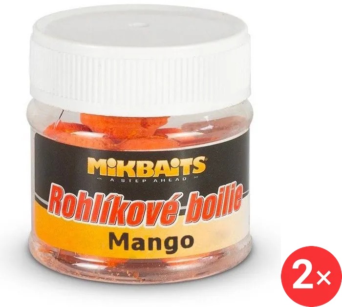 Mikbaits Rohlíkové boilie Mango 2 × 50 ml