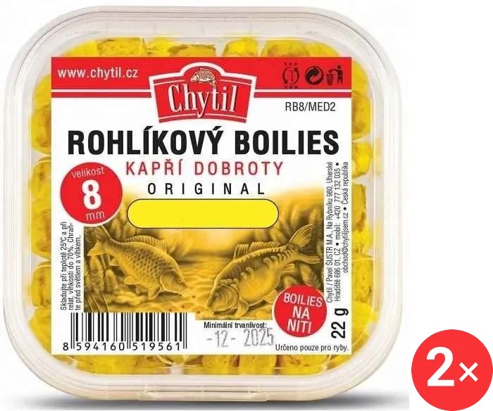 Chytil Rohlíkový boilies 2 × 22 g, 8 mm, Scopex