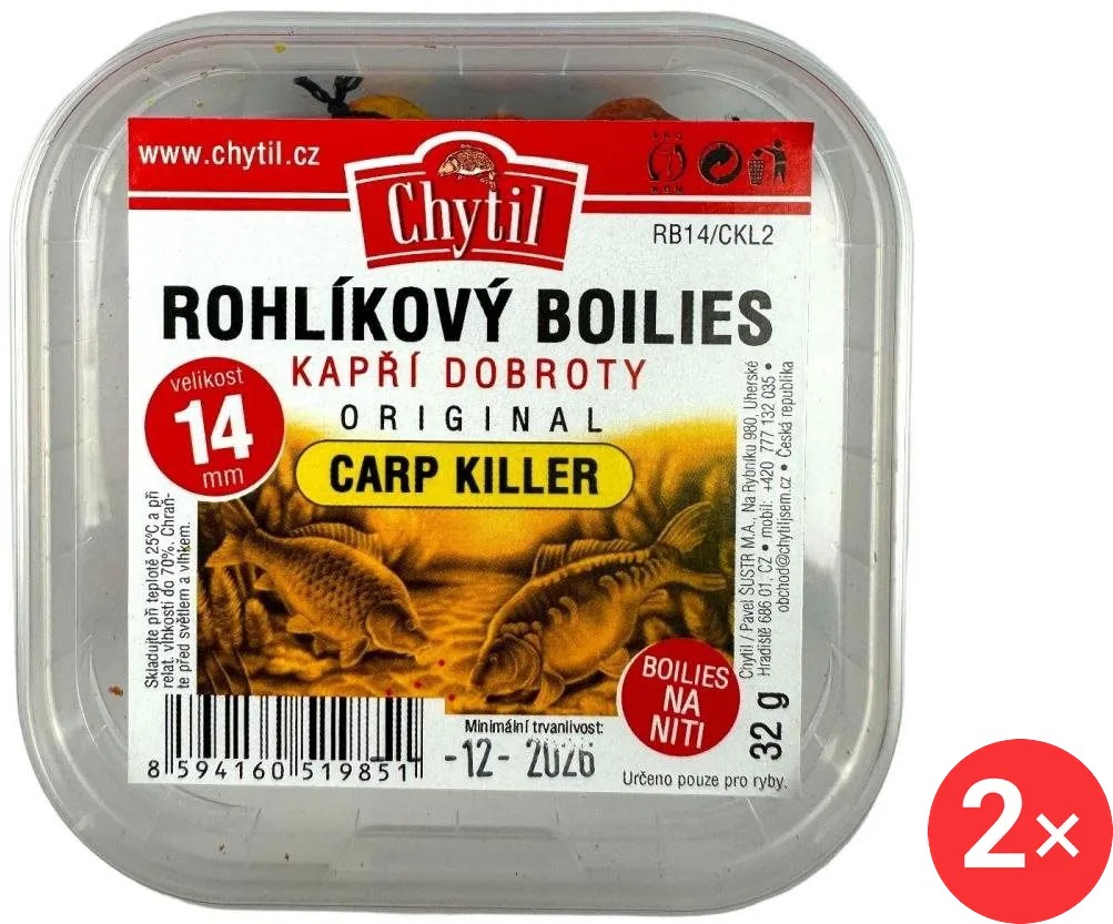 Chytil Rohlíkový boilies 2 × 32 g, 14 mm, Carp Killer