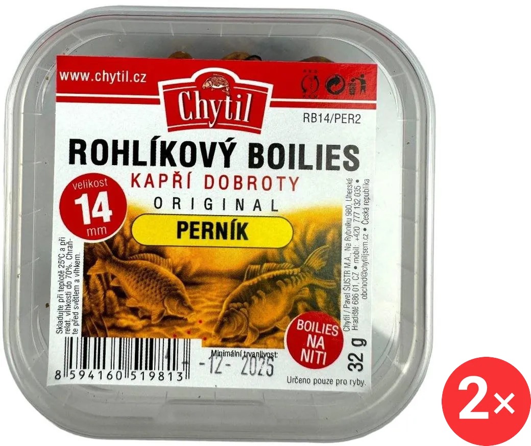 Chytil Rohlíkový boilies 2 × 32 g, 14 mm, Perník