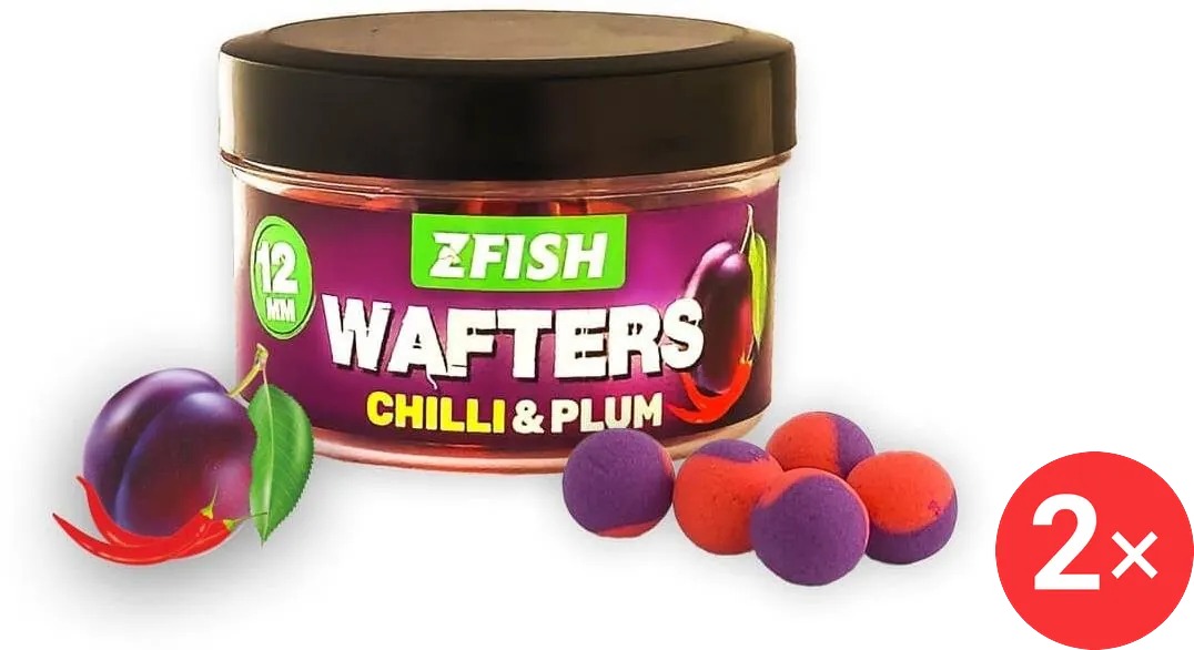Zfish Wafters Balanced 2 × 20 g 12 mm Chilli - Plum