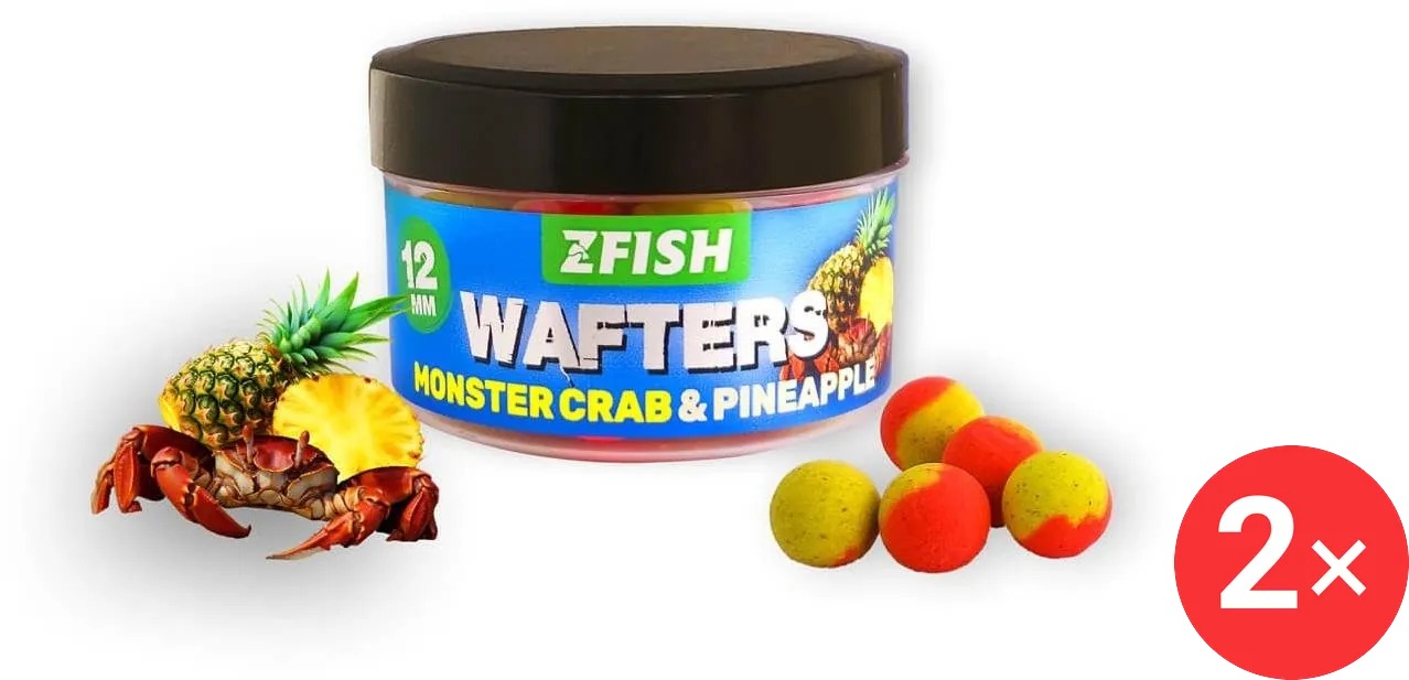 Zfish Wafters Balanced 2 × 20 g 12 mm Monster Crab Pineapple