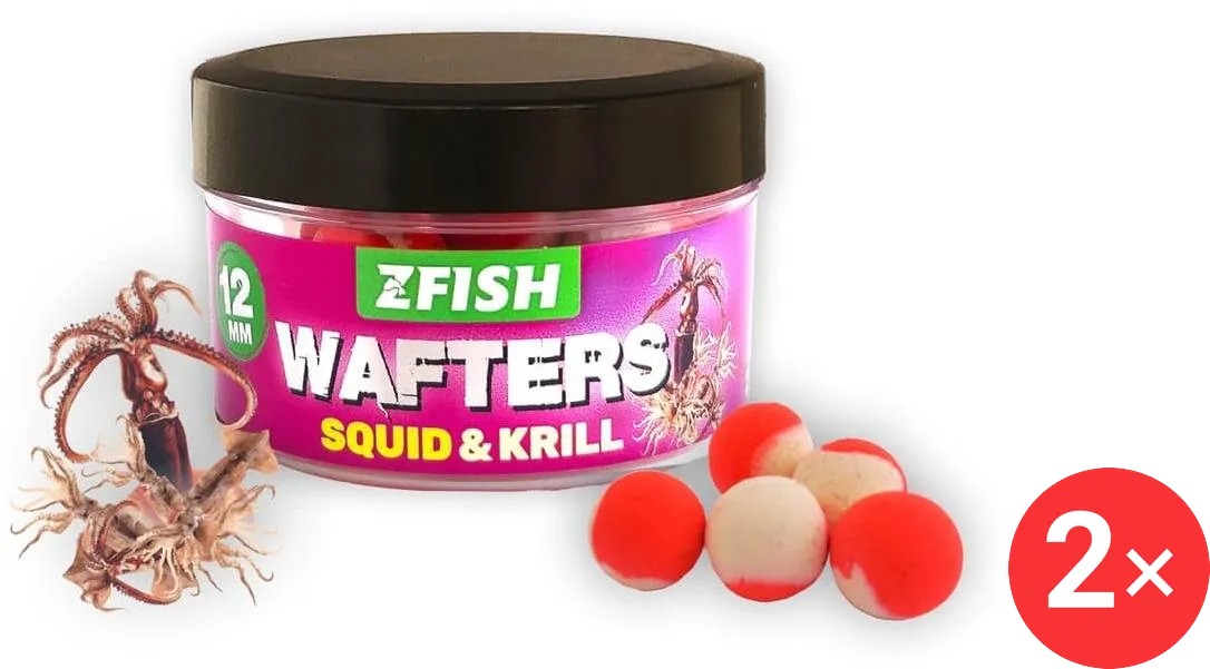 Zfish Wafters Balanced 2 × 20 g 12 mm Squid - Krill