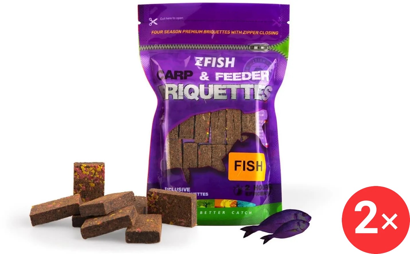 Zfish Zakrmovací brikety Carp&Feeder 2 × 220 g Fish
