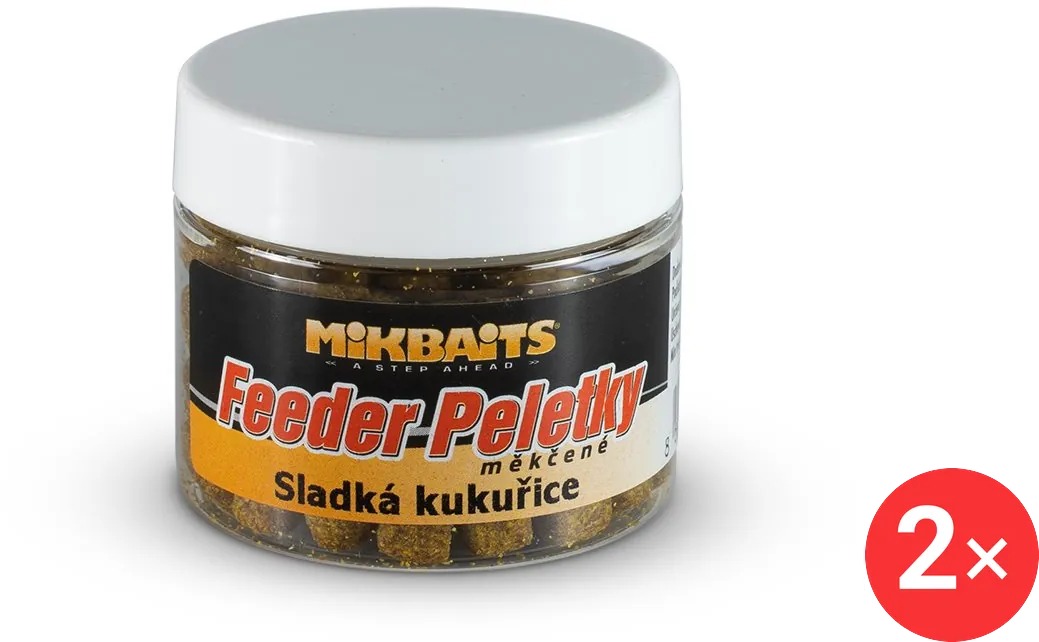 Mikbaits Feeder měkčené peletky Sladká kukuřice 2 × 50 ml