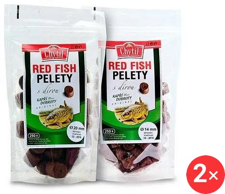 Chytil Red Fish pelety s dírou 2 × 250 g 20 mm