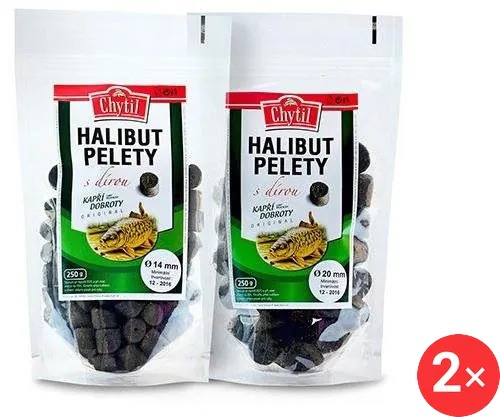 Chytil Halibut pelety s dírou 2 × 250 g 20 mm