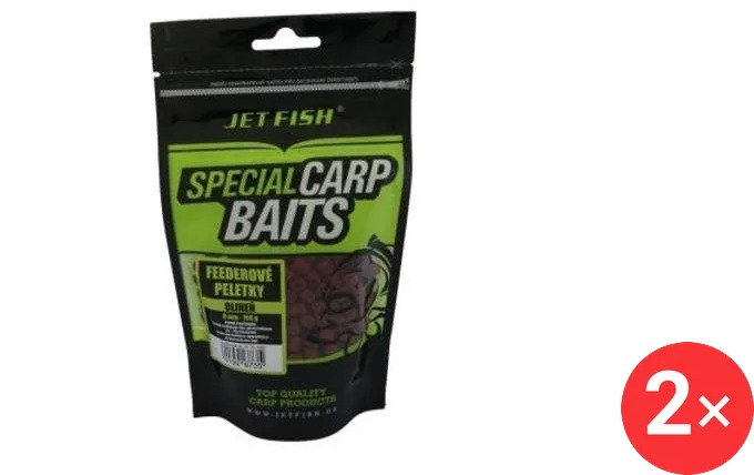 Jet Fish Feederové pelety Oliheň 2 × 150 g 8 mm