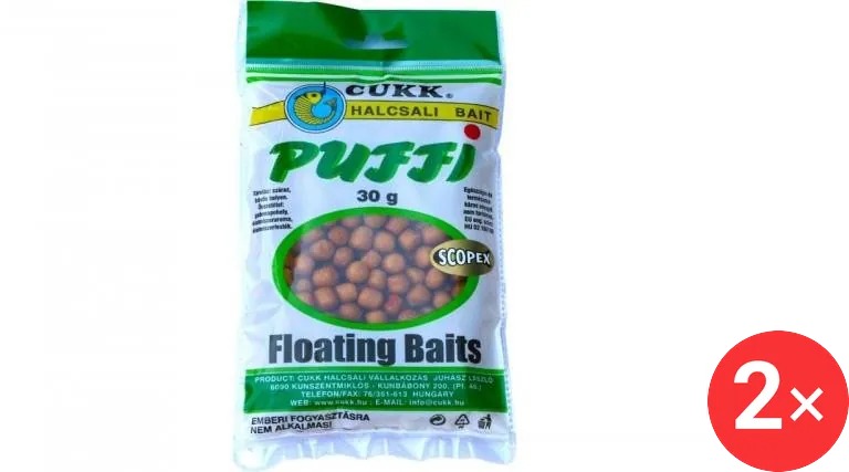 CUKK Chlebové Puffi Mini 2 × 30 g Česnek
