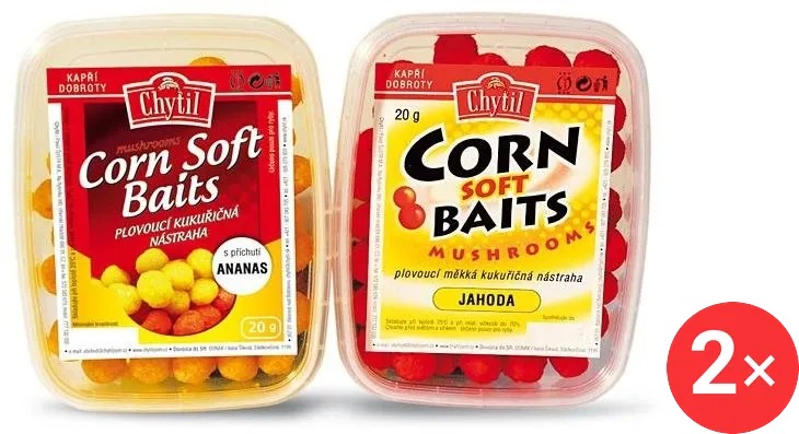 Chytil Corn Soft Baits Mushrooms 2 × 20 g 10 mm Scopex